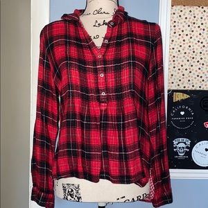 Vintage America-Lace Plaid Shirt